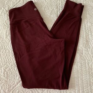 Burgundy lululemon Align Joggers Size 4